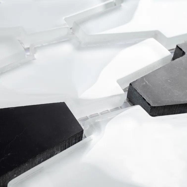 Supreme Tile Crossroads 10.25'' W X 10.75'' Natural Stone/Glass Random Wall Tile