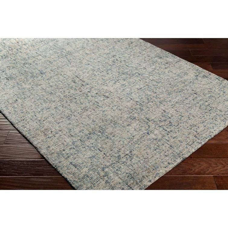 Handmade Tufted Wool Blue and Beige 8' x 10' Area Rug