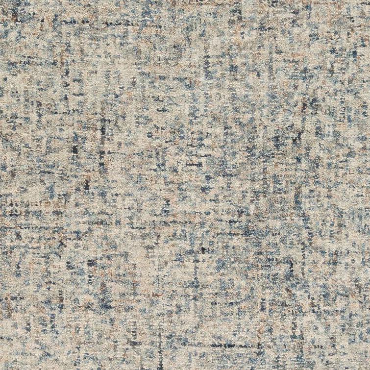 Handmade Tufted Wool Blue and Beige 8' x 10' Area Rug