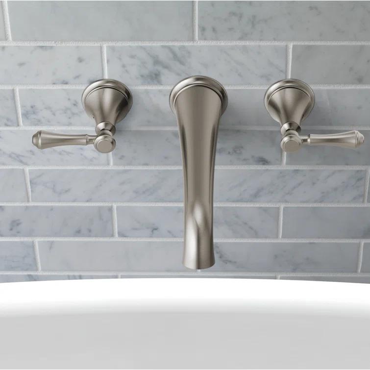 Cassidy Double Handle Wall Mounted Tub Spout Trim