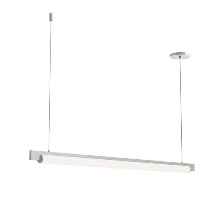 44-Inch Modern White Aluminum LED Indoor/Outdoor Pendant
