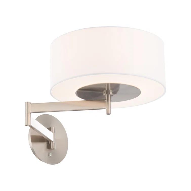 dweLED Chelsea 23.25-in W 1 -Light Brushed Nickel Transitional Integrated LED Wall Sconce