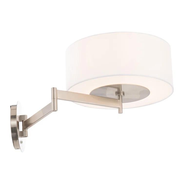 dweLED Chelsea 23.25-in W 1 -Light Brushed Nickel Transitional Integrated LED Wall Sconce