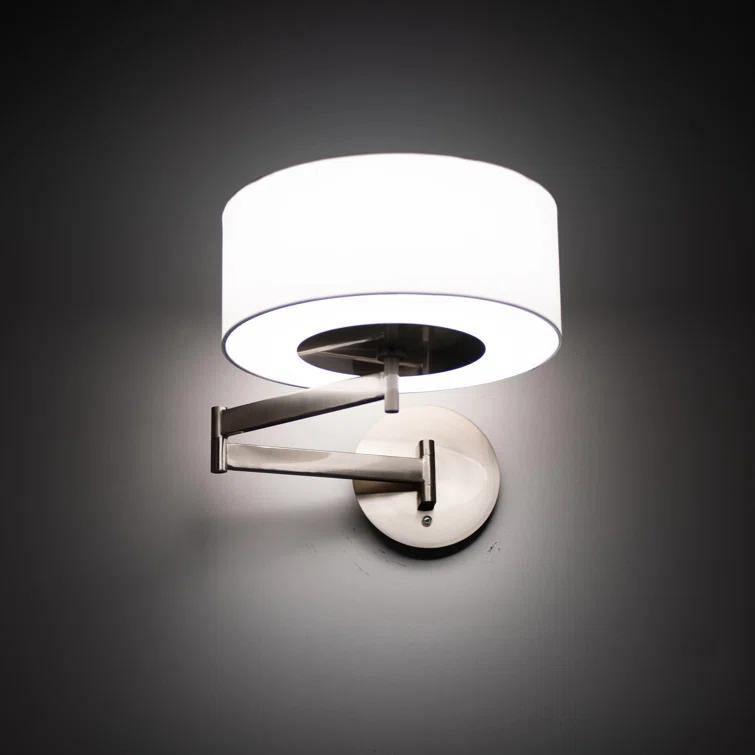 dweLED Chelsea 23.25-in W 1 -Light Brushed Nickel Transitional Integrated LED Wall Sconce