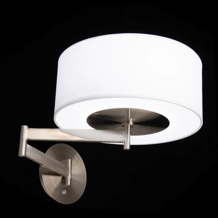 dweLED Chelsea 23.25-in W 1 -Light Brushed Nickel Transitional Integrated LED Wall Sconce