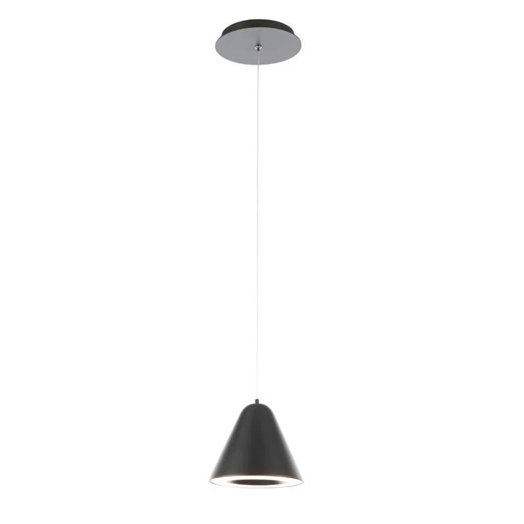 Mini Kone Black Spun Aluminum LED Pendant Light for Indoor/Outdoor