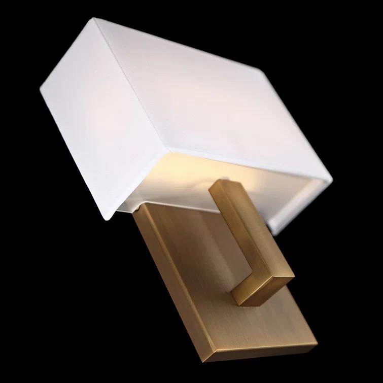 WAC Lighting dweLED, Manhattan 7in LED Fabric Wall Sconce 2700K in Black