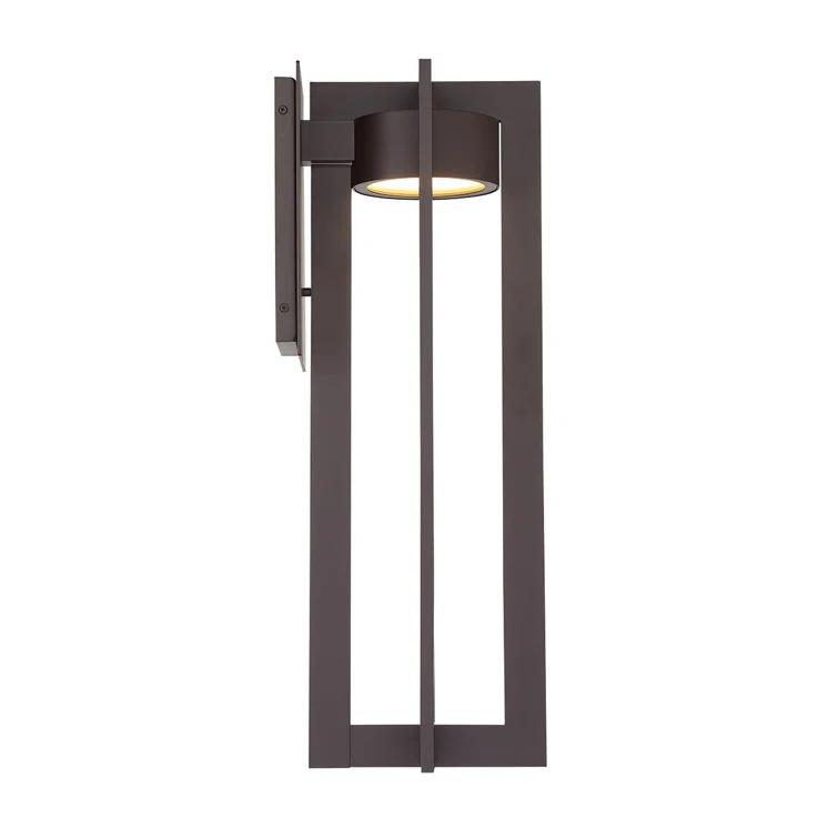 WAC Lighting Chamber 16" 1-Light Aluminum Indoor/Outdoor Wall Light in Bronze