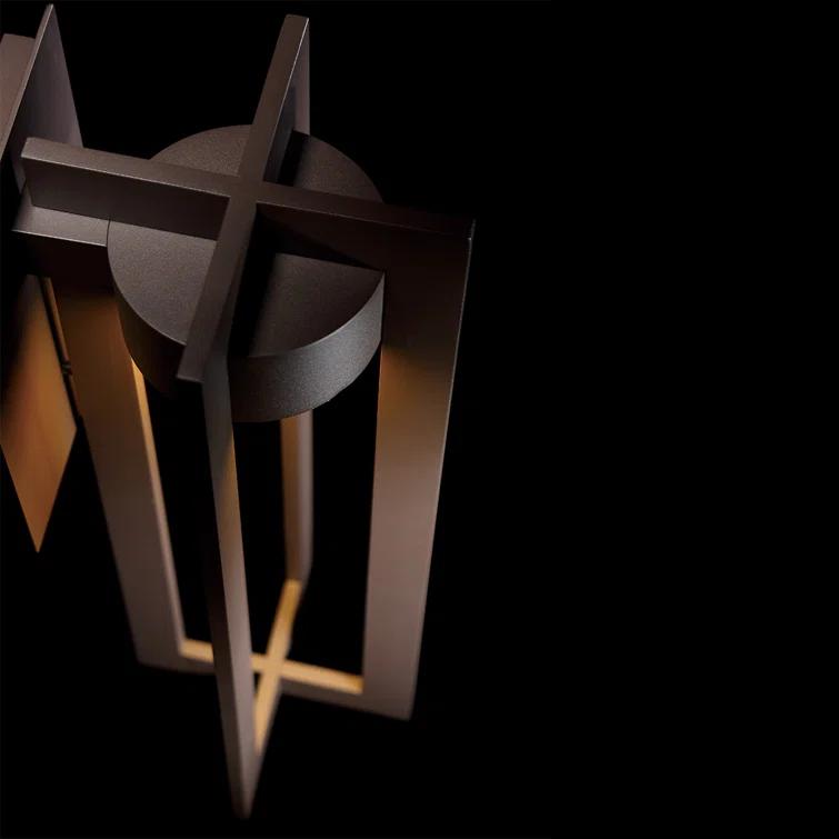 WAC Lighting Chamber 16" 1-Light Aluminum Indoor/Outdoor Wall Light in Bronze