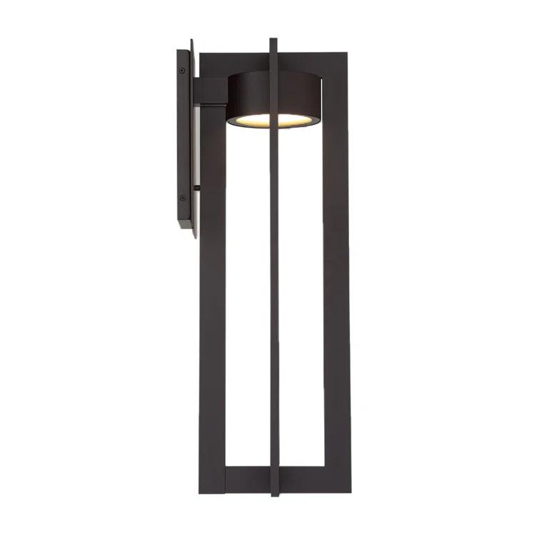 Large Black Aluminum LED Dimmable Outdoor Sconce