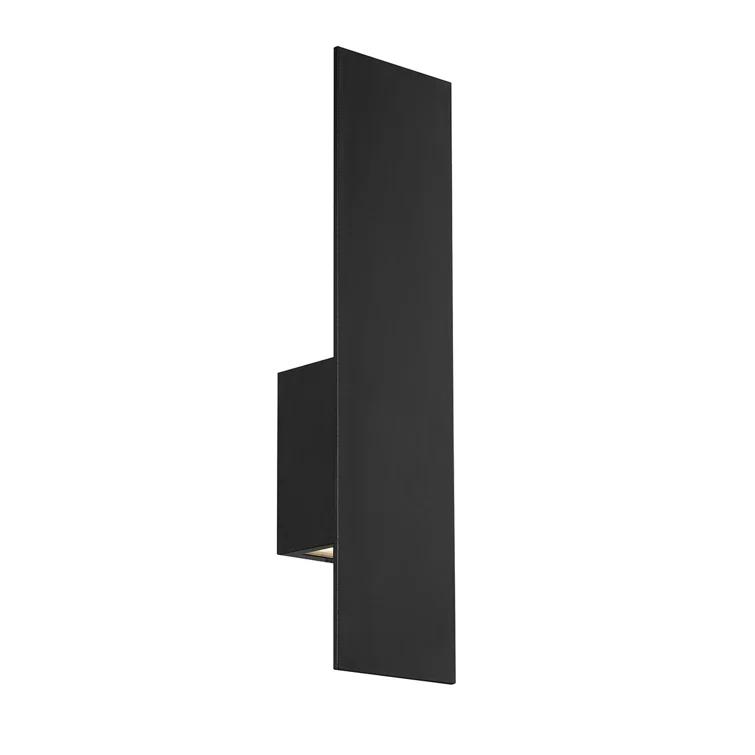 WAC Lighting Icon 14" 2-Light Aluminum Indoor and Outdoor Wall Light in Black