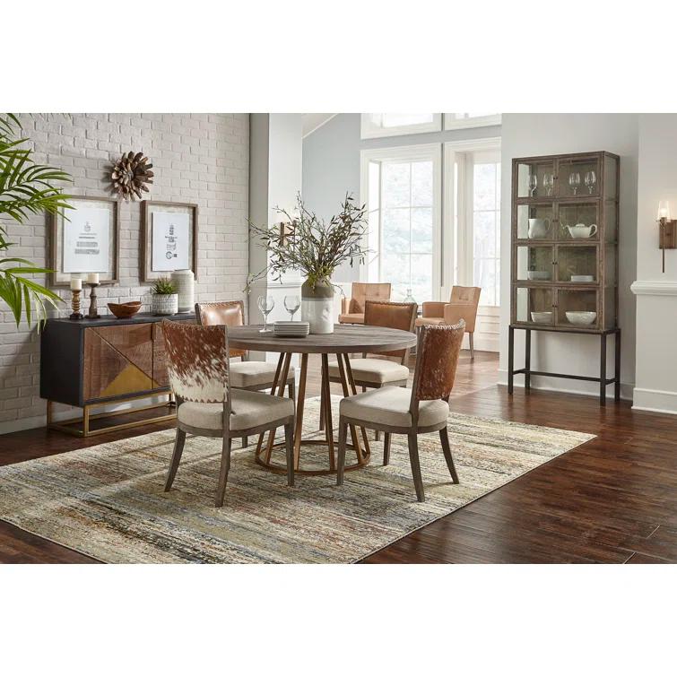 Bleecker Oak & Iron Glass Cabinet Museum Display Case, 8-Door