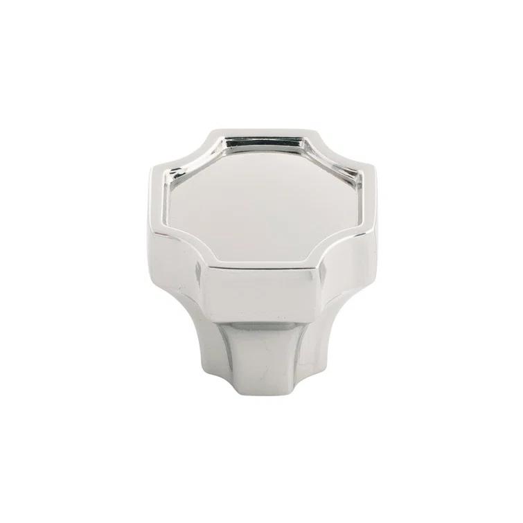 Polished Nickel Square Knob with Mounting Hardware