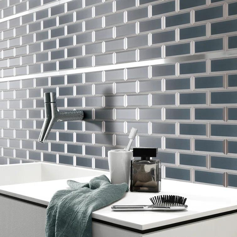 Reflection 3" x 6" Glass Mosaic Wall Tile