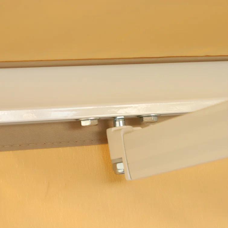 Outsunny 2'' Polyester Beige Cover Retractable Patio Awning