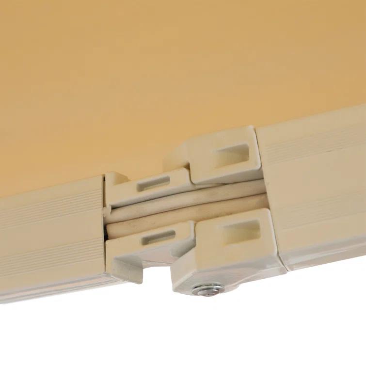 Outsunny 2'' Polyester Beige Cover Retractable Patio Awning