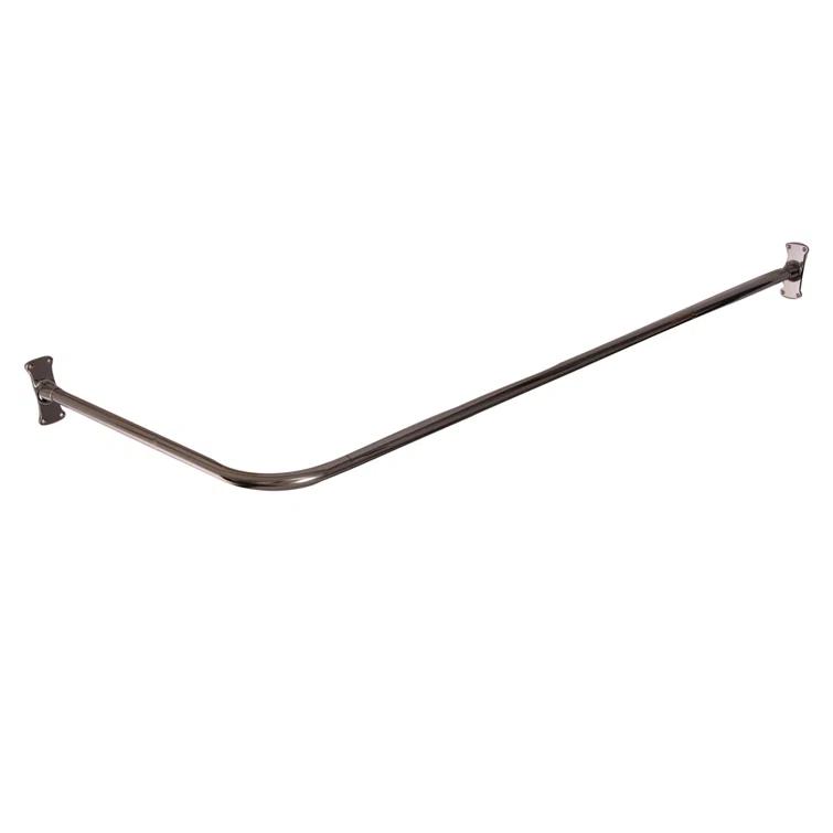 Corner L-Shaped Fixed Shower Curtain Enclosure