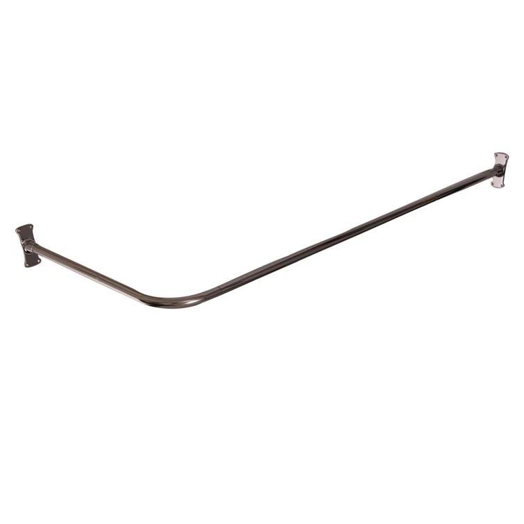 Corner L-Shaped Fixed Shower Curtain Enclosure