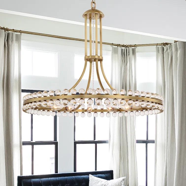 Twelve Light Chandelier-Aged Brass Finish    -Traditional Installation Crystorama Lighting Clo-8899-Ag