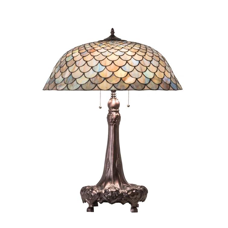 Meyda Tiffany & Stained Glass Metal Table Lamp