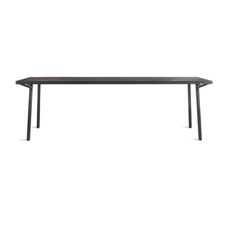 Branch Oak Solid Wood Top Metal Base Dining Table