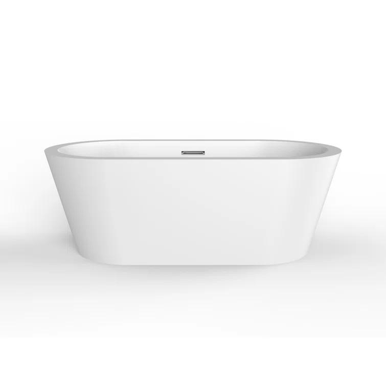 Barclay Pelham 64.75'' x 31'' Freestanding Soaking Acrylic Bathtub ATOVN65LIG-ORB