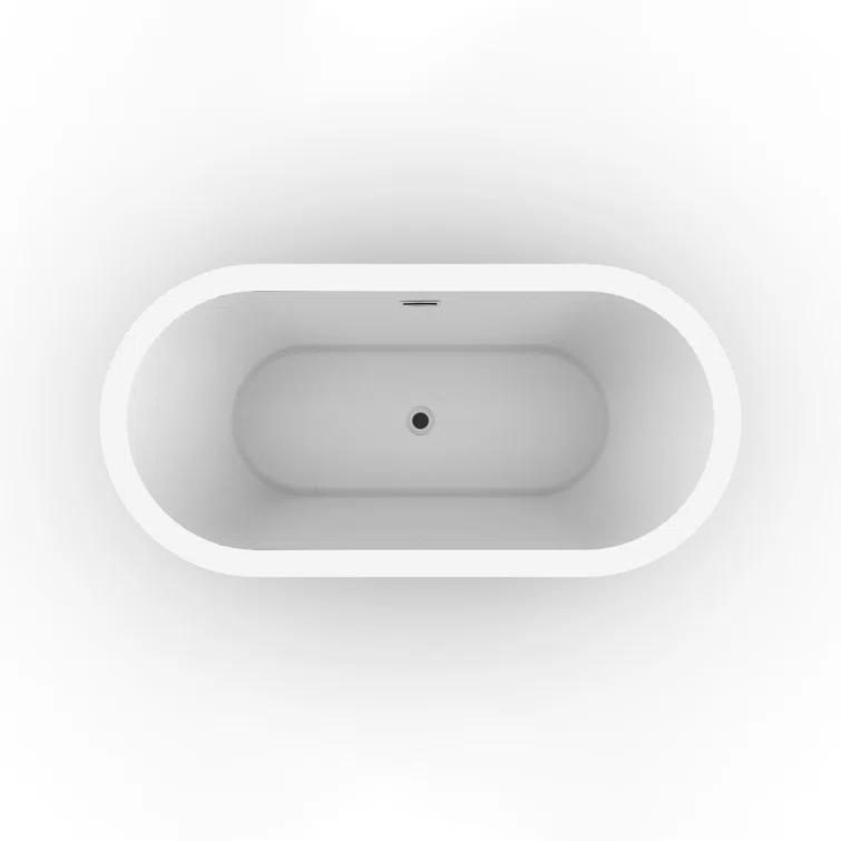 Barclay Pelham 64.75'' x 31'' Freestanding Soaking Acrylic Bathtub ATOVN65LIG-ORB