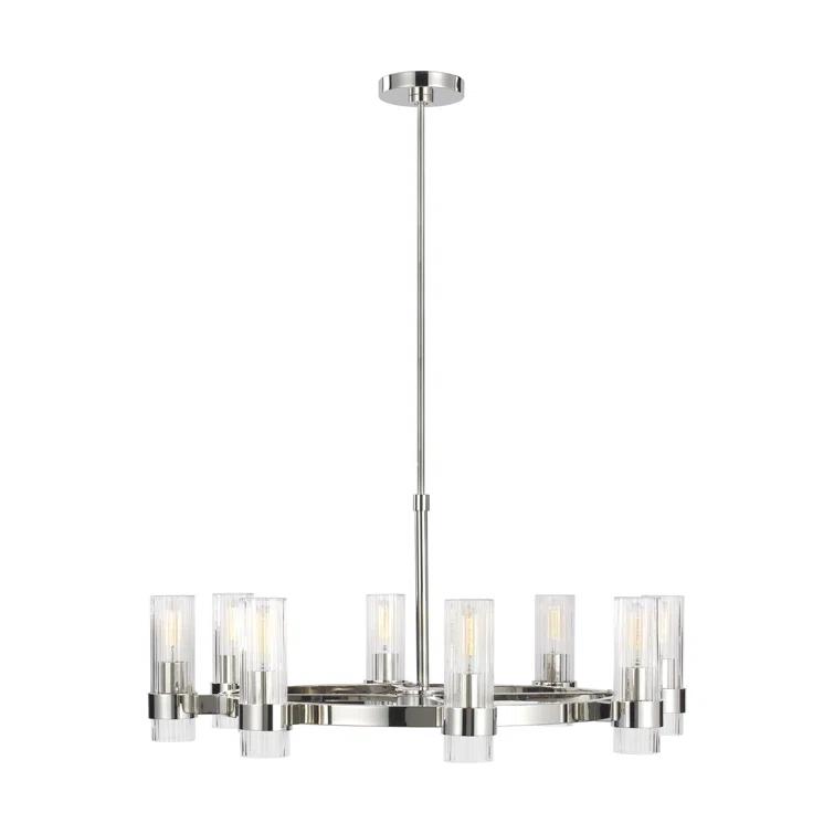 Everly Quinn 8 - Light Dimmable Wagon Wheel Chandelier