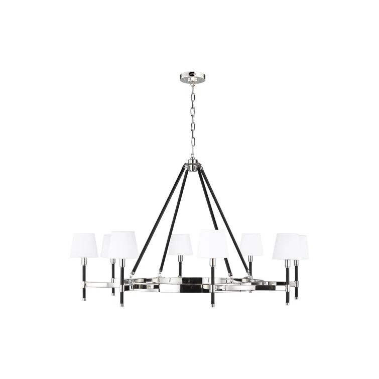 Katie 8 - Light Dimmable Wagon Wheel Chandelier