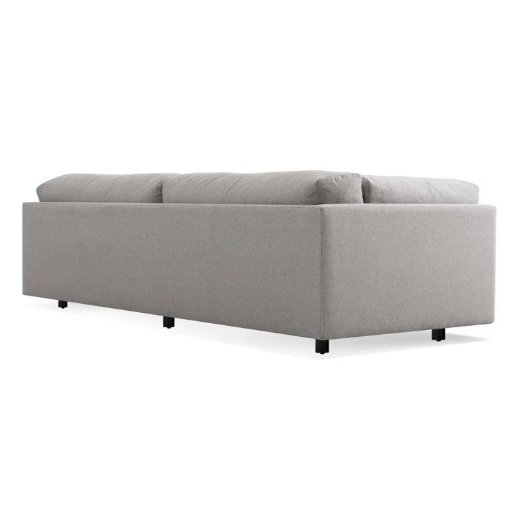 Sunday 82" Agnew Gray Textured Basketweave Cotton Blend Sofa