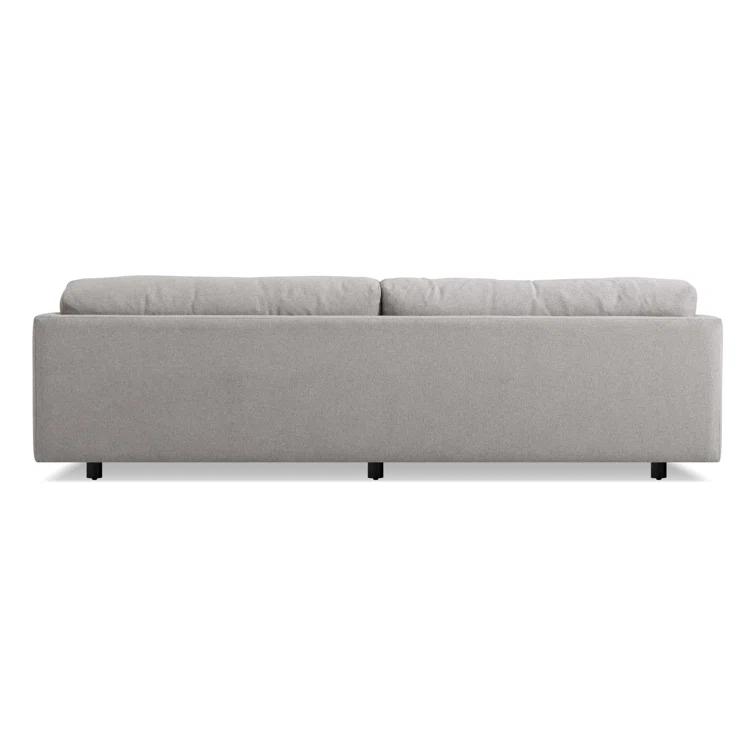 Sunday 82" Agnew Gray Textured Basketweave Cotton Blend Sofa