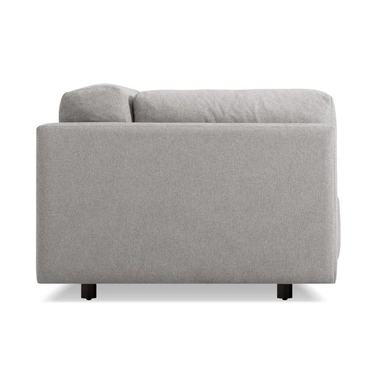 Sunday 82" Agnew Gray Textured Basketweave Cotton Blend Sofa