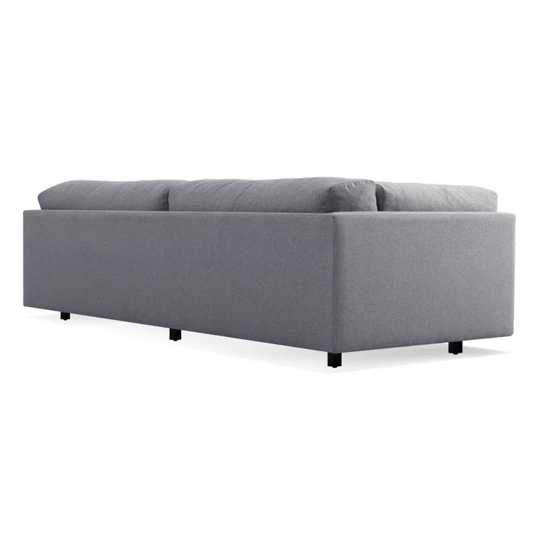 Sunday 82" Agnew Gray Textured Basketweave Cotton Blend Sofa