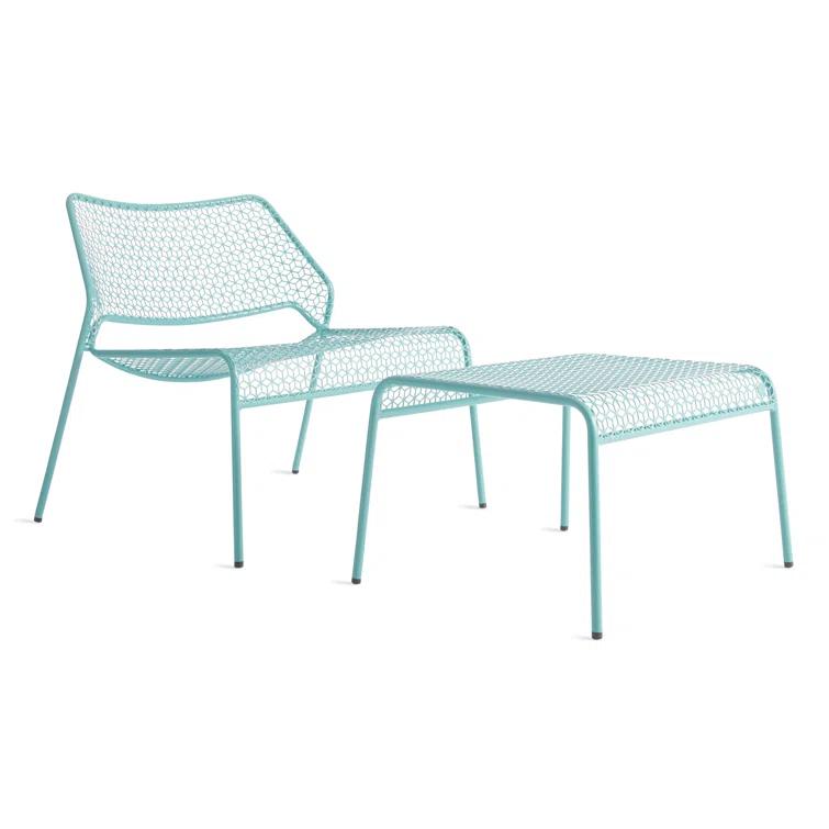 Hot Mesh Powder Coated Steel Outdoor Armless Lounge Chair