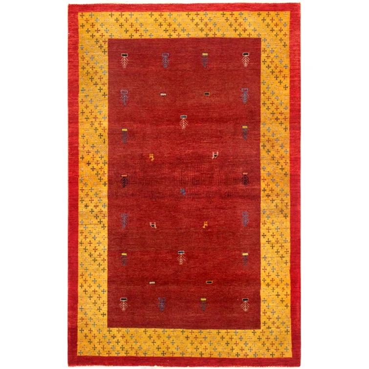 Pasargad Tribal One-of-a-Kind 4' X 5'5" Wool Area Rug in