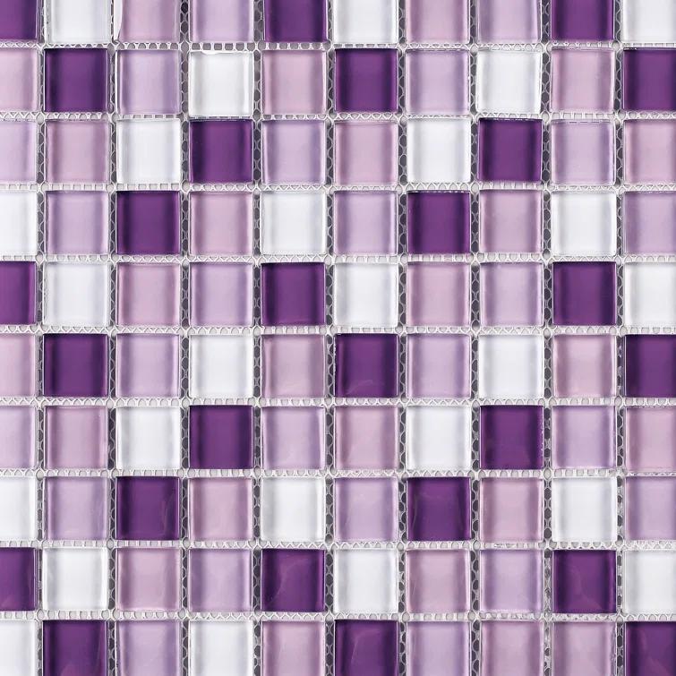 Supreme Tile Glare 11.82 in. x 11.82 in. Squares Glossy Glass Mosaic Tile