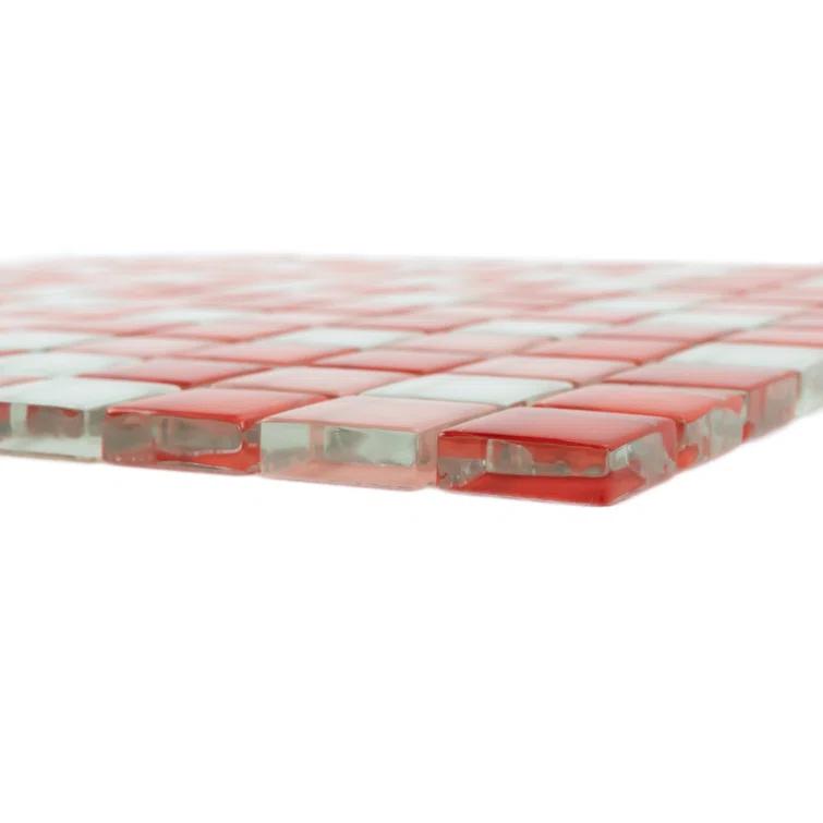 Supreme Tile Glare 11.82 in. x 11.82 in. Squares Glossy Glass Mosaic Tile