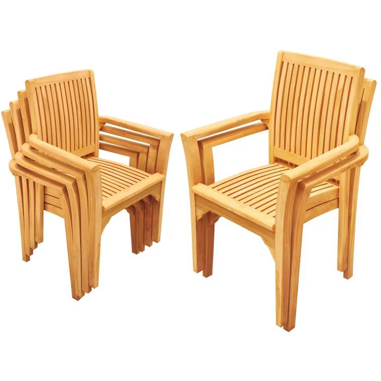 Wholesale Teak 13-Piece Patio Dining Set, Table & Lua Stacking Chairs Grade-A Teak