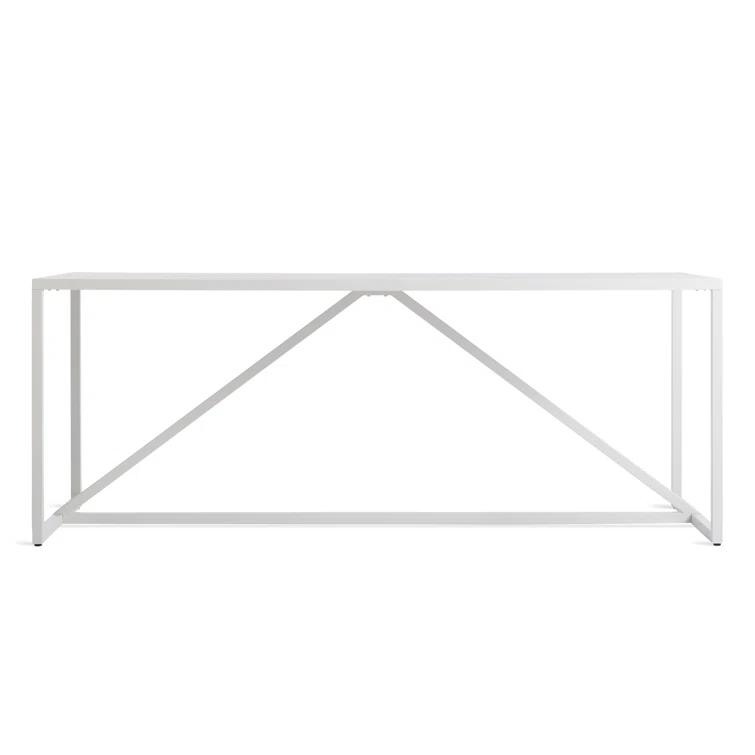 Strut Walnut Metal Base Dining Table