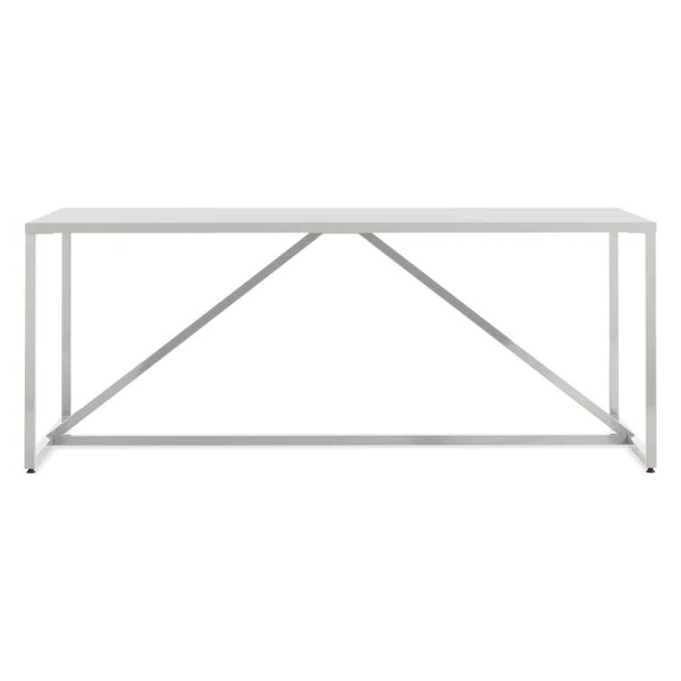 Strut Walnut Metal Base Dining Table