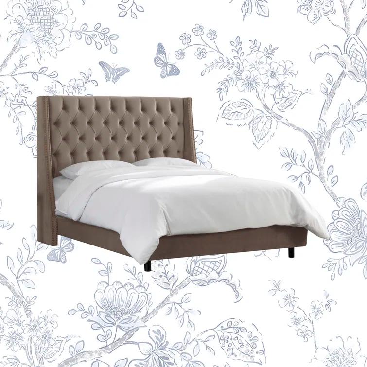 Annabel Upholstered Wingback Bed