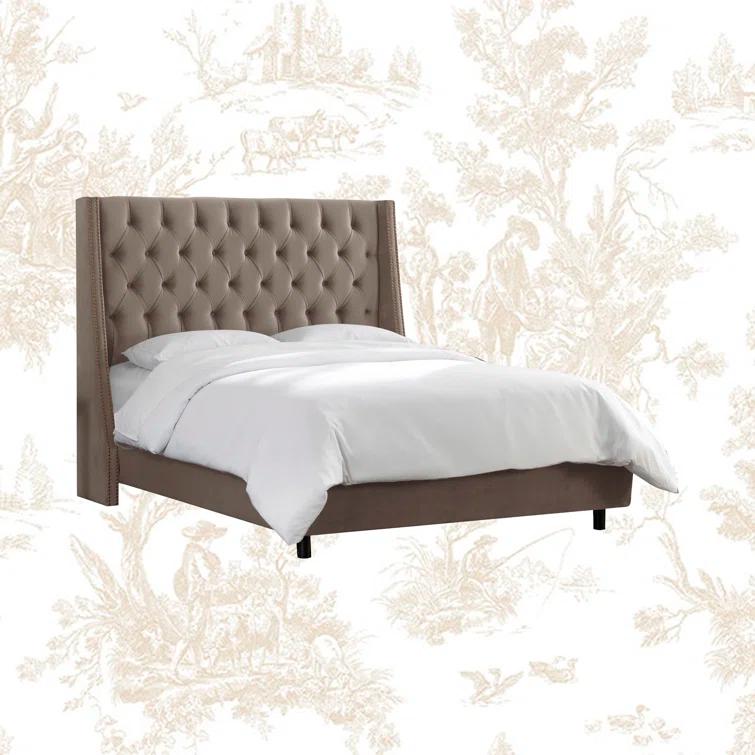 Annabel Upholstered Wingback Bed