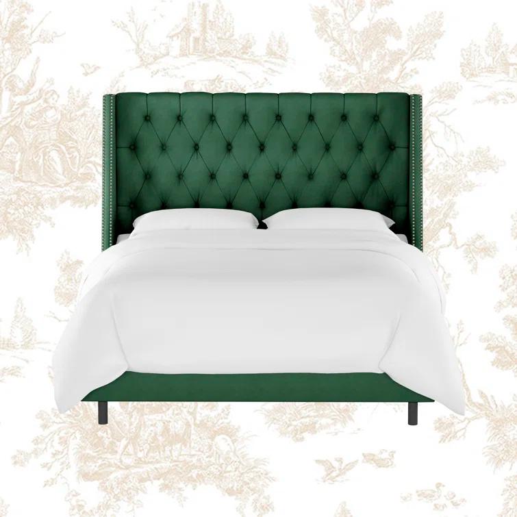 Annabel Upholstered Wingback Bed