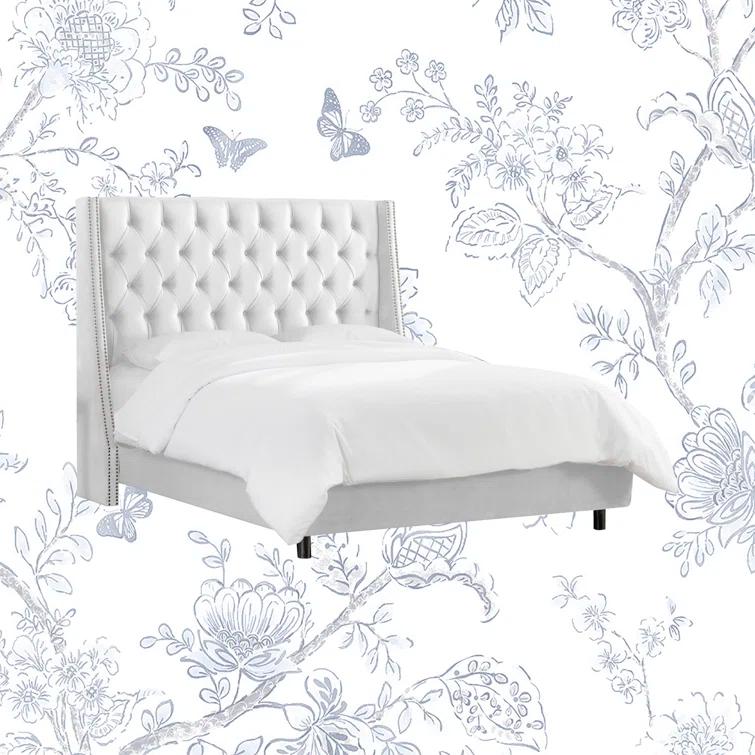 Annabel Upholstered Wingback Bed