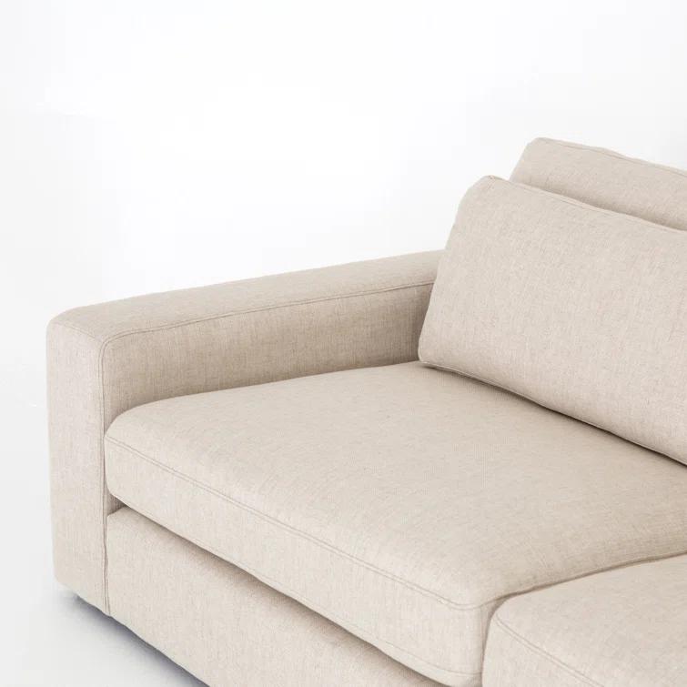 Cresswell Corner Sectional Sofa - Off White / 4-Piece / Right-Facing with Ottoman