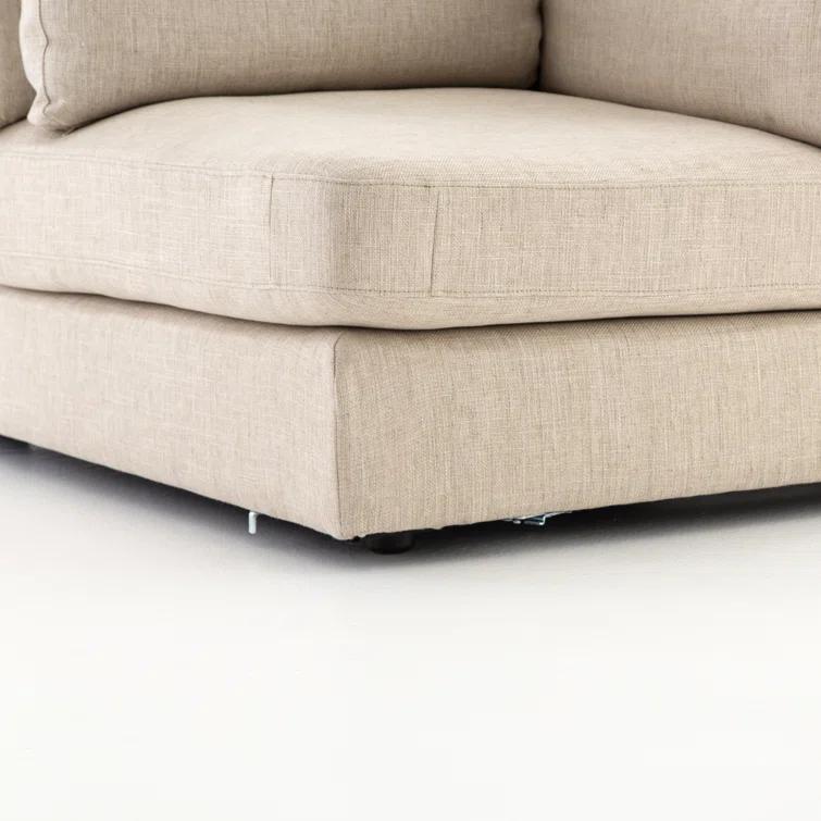 Essence Natural Contemporary 6-Piece Sectional with Ottoman