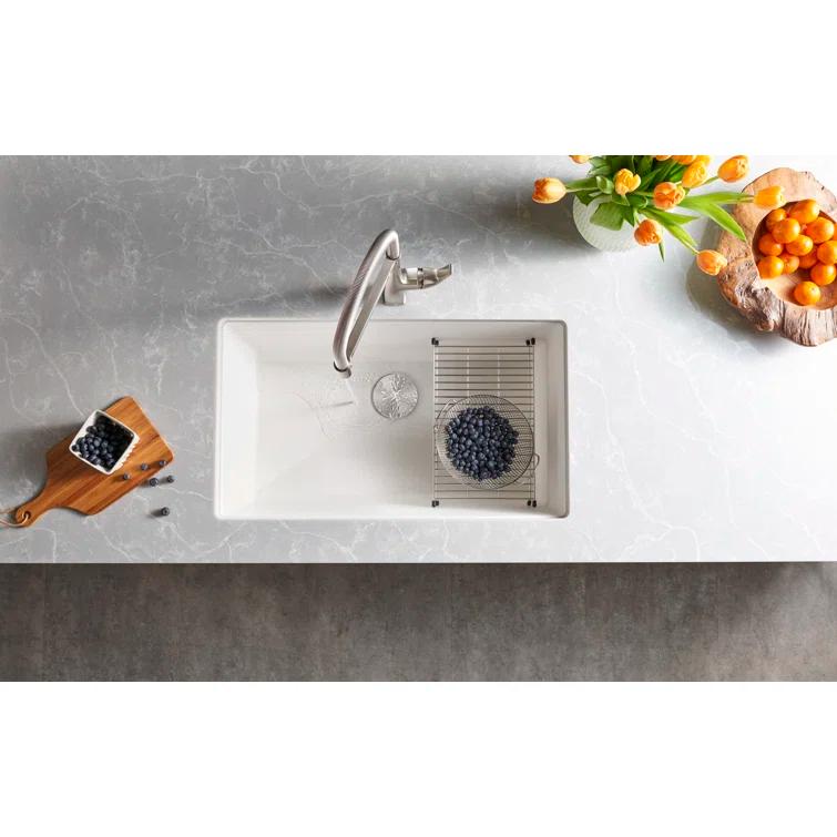 Precis SILGRANIT 32" L X 19" W Super Single Undermount Kitchen SInk