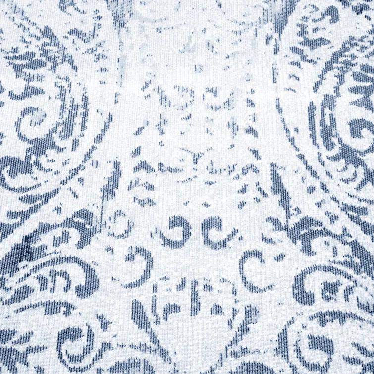 Nicole Miller New York Patio Sofia Juniper Paisley Indoor/Outdoor Area Rug, Ivory/Blue