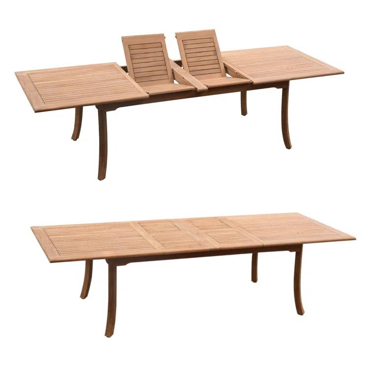 Wholesale Teak 13-Piece Patio Dining Set, Table & Lua Stacking Chairs Grade-A Teak