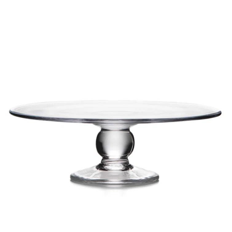 Clear Glass Pedestal Cake Stand with Dome